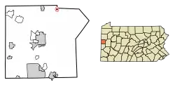 Location in Lawrence County, Pennsylvania