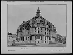 A black-and-white photograph of a hotel, as appeared in a magazine in 1926