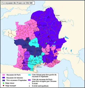 Frankish Real from 556 to 560