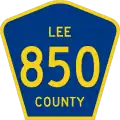 County Road 850 marker