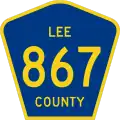 County Road 867 marker