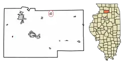 Location of Harmon in Lee County, Illinois.