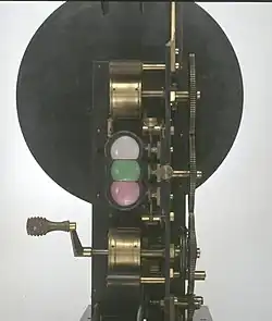 Image 23Edward Raymond Turner's three-color projector, 1902 (from History of film technology)