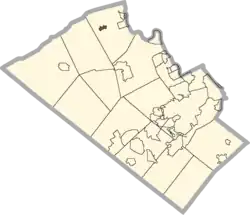 Location of Slatedale in Lehigh County, Pennsylvania