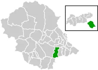 Location within Lienz district