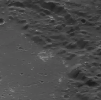 Hollows in northern Lermontov crater