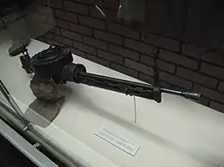 A Lewis gun with a muzzle shroud.