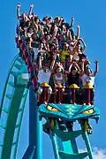 Leviathan at Canada's Wonderland, the tallest coaster in Canada (93&nbsp;m or 306&nbsp;ft, 148&nbsp;km/h or 92&nbsp;mph)