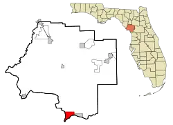 Location in Levy County and the state of Florida