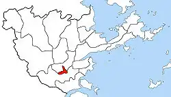 Location in Lianjiang County