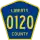 County Road 0120 marker