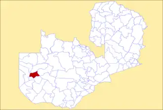 District location in Zambia
