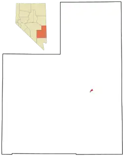 Location of Caliente, Nevada