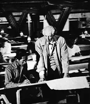 in Taliesin East drafting room