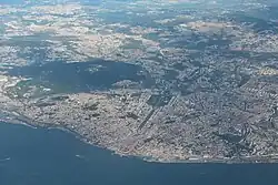 Aerial view of the Greater Lisbon area