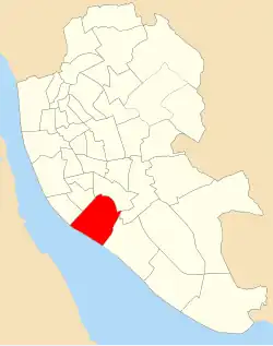 A map showing the ward boundaries of the 1953 St Michael's ward