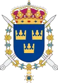 Coat of arms of the Svea Life Guards (I 1/Fo 44) 1994–2000 and the Life Guard Group (Livgardesgruppen) 2000–present.