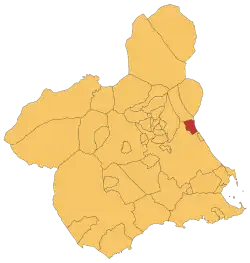 Location in Murcia