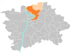 Location of Prague 8 in Prague
