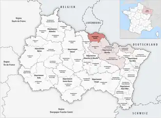 Location within the region Grand Est