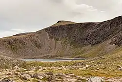 Looking approximately southeast across Loch Coire an Lochain towards the summit of Braeriach