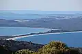 Coolangatta Road northerly lookout offers views over The Neck and North Bruny (2017)