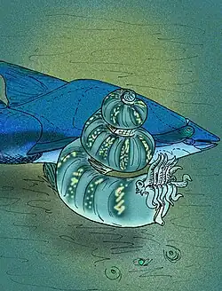 Lorieroceras was a bizarre oncocerid nautiloid from the Devonian that possessed a helically coiled shell