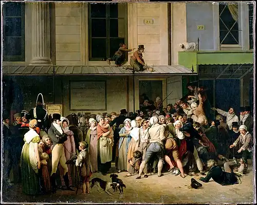 Entrance to the Ambigu-Comique Theatre by Louis-Léopold Boilly