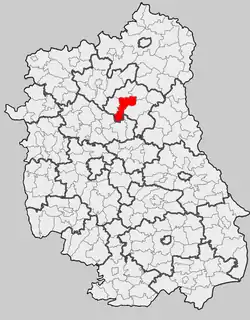 Location within the county and voivodeship