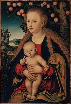 The Virgin and Child Under an Apple Tree, Lucas Cranach the elder, 1530s