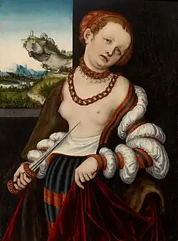 Lucas Cranach the Elder, The Suicide of Lucretia * (1529), 74.9 x 53.9&nbsp;cm