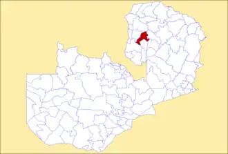 District location in Zambia