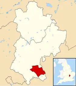 Luton shown within Bedfordshire