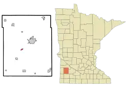 Location of Lynd, Minnesota