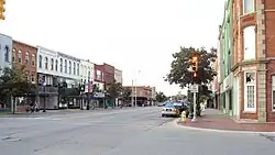 Downtown Monroe, looking north along M-125, known locally as Monroe Street