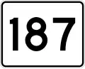Route 187 marker