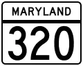 Maryland Route 320 marker