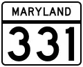 Maryland Route 331 marker