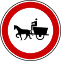 No animal-drawn vehicles