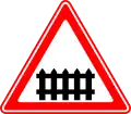 Level crossing with barrier or gate
