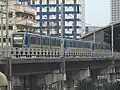 An 8MLB light rail vehicle operating in the Philippines.