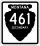 Secondary Highway 461 marker