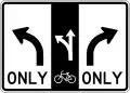 R3-8xb Advance intersection lane control with bike lane