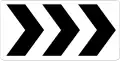 R6-4a Chevron roundabout (three chevrons)
