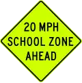 S4-5a School speed zone ahead
