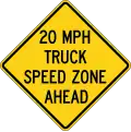 W3-5c Truck Speed Zone Ahead