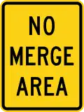 W4-5aP No merge area (plaque)