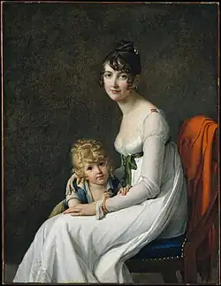 Portrait of Madame Philippe Panon Desbassayns de Richemont, in typical Regency dress. The painting is featured in Bridgerton.