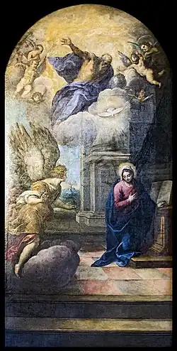 Annunciation (1590), Jacopo Palma il Giovane