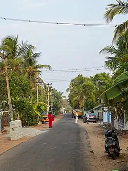 Main road, view to NW